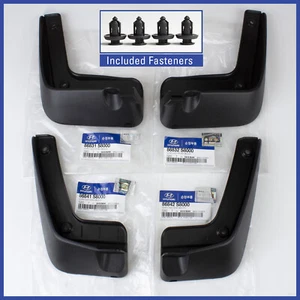 (FRONT & REAR) GENUINE Mud Guard & Clip 4PCS compatible w Palisade 86831-S8000 - Picture 1 of 3