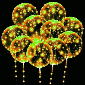 10 PACKS LED Bobo Balloons Clear Light Up BalloonsHelium Glow Bubble Balloons... - Picture 1 of 8