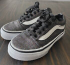Vans Kids Youth Old Skool Glitter Sneakers Shoes Size 10.5 Black