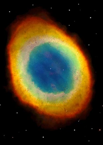 Tarjeta de felicitación postal lenticular 3D Nebulosa Anillo (Messier 57, M57 o NGC 6720)- - Imagen 1 de 1