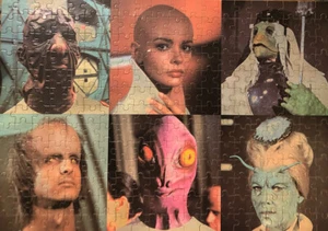 Vintage Star Trek Puzzles - ENTERPRISE & FACES OF THE FUTURE COMPLETE MB 4993 - Picture 1 of 11