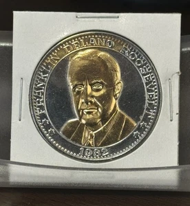Franklin Roosevelt 1982 100 aniversario doble águila moneda conmemorativa ficha - Imagen 1 de 2