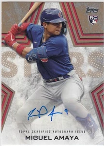 Actualización Topps 2023 MIGUEL AMAYA estrellas de béisbol autógrafo automático dorado 18/50 novato - Imagen 1 de 1