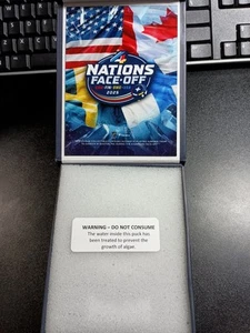 FANATICS 2025 4 NATIONS CUP CRYSTAL PUCK - OFFICIAL TOURNAMENT GAME USED ICE - Picture 1 of 13