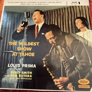 1953 LOUIS PRIMA THE WILDEST SHOW AT TAHOE 7” Vinyl MONO Picture Sleeve - Picture 1 of 5