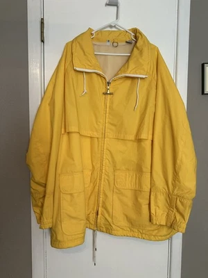 Винтажный Mighty Mac мужской размер 4XL средний вес желтый куртка с капюшоном и карманами - Изображение 1 из 4
