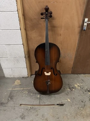 Cello 1/2 Half Size With Bow Vintage Mother Of Pearls - image 1 of 4