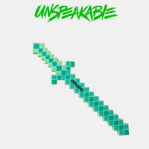 Unspeakable MineCraft Pixel spada classica diamante luci lampeggianti LED verde - Foto 1 di 5