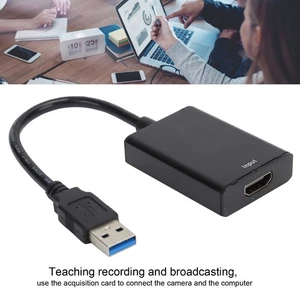 USB HD Multimedia Interface Video Recording Card Free Drive 4K Grabber NEW - Afbeelding 1 van 12