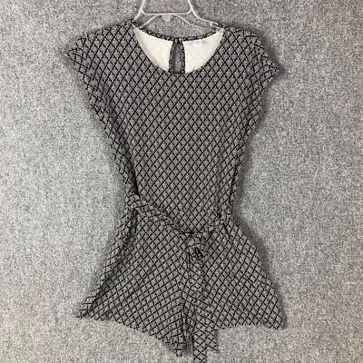 Mameluco Antiguo Azul Marino Pequeño Sin Mangas Mezcla Rayón Negro Blanco S Adultos Foto 1 de 4