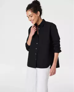Poplin Oversized Button Down,Lightweight cotton poplin,Classic collar - Picture 1 of 16