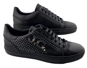 John Galliano Men's Alden Black Leather Sneakers US 7-7.5 EU 40.5 $435 NWOB - Picture 1 of 13