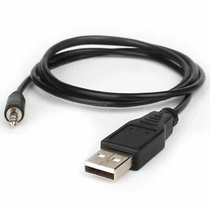 3.5mm AUX Audio To USB 2.0 Male Charge Cable Adapter Cord For Car MP3 - Picture 1 of 5
