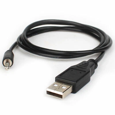 3.5mm AUX Audio To USB 2.0 Male Charge Cable Adapter Cord For Car MP3 - Image 1 of 4