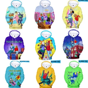 Tuca and Bertie 3D Hoodies Cosplay Cartoon Birds Sweatshirts Jacket Coat Costume - Picture 1 of 27