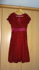 Spitzenkleid weinrot Gr. S / 38 - Bild 1 von 5
