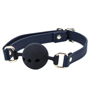 NS Novelties Bondage Couture Ball Gag - Blue - Picture 1 of 2