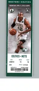 Brooklyn Nets vs Boston Celtics 4/11/2018 Full Ticket - Al Horford - Picture 1 of 2