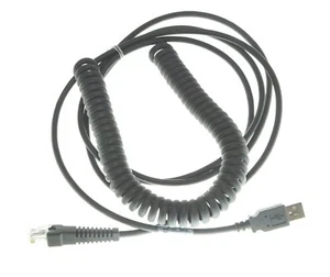 15FT USB Laser Barcode Scanner Coiled Cable for Symbol LS2208 / CBA-U09-C15ZAR - Picture 1 of 1