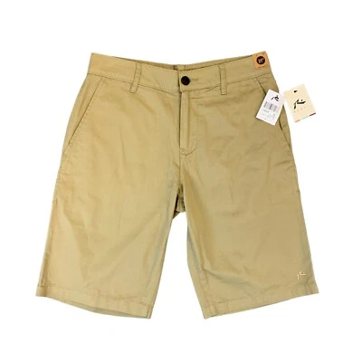 Rusty Bel Air Walk Shorts Mens 29 Straw Cotton Twill Flat Front Straight Chino - Image 1 of 4