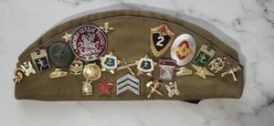 Russia CCCP Military Militaría War Hat 3 Patches 25 Pins 1970's - Picture 1 of 8