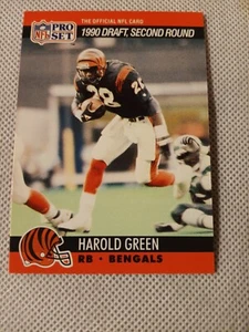 1990 HAROLD GREEN PRO SET NFL ROOKIE CARD RC #707 BENGALS SOUTH CAROLINA  - Bild 1 von 2