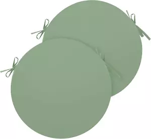 Outdoor Bistro Chair Cushions Set of 2, 15" D X 3" H round Chair Cushions Waterp - Picture 1 of 12