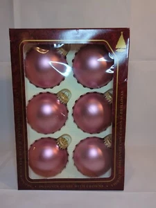 6 adornos navideños de vidrio rosa rosa de Krebs de Navidad de 2,5" 1118F - Imagen 1 de 10