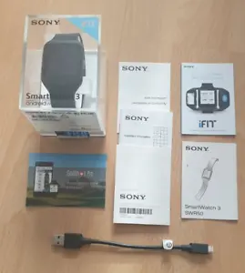 * Sony SmartWatch 3 (SWR50) black / original packaging with charging cable and invoice * - Picture 1 of 23