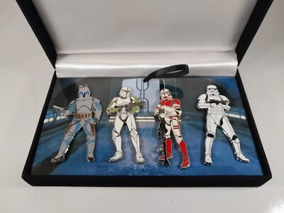 Disney Star Wars Weekends 2008 Jango Fett & Clone Trooper 4 Pin Jumbo Set LE 500 - Image 1 of 4