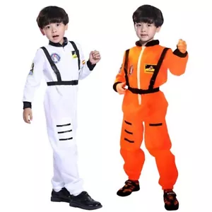 Kids Astronaut Costume NASA Space Suit Boys Girls Christmas Party Cosplay Outfit - Picture 1 of 10