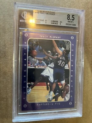 1997-98 SP AUTHENTIC #166 TRACY McGRADY Rookie RC BGS 8.5 - Image 1 of 3