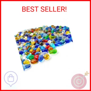 Keedolla Colorful Clear Sea Glass Pebbles Aquarium Gravel Fish Tank Rocks Small, - Picture 1 of 2