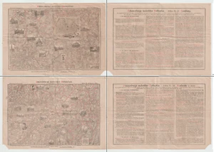 C1880-90s Antique Moritz Schauenburg Folding Info Map Hamburg Karlsruhe Baden - Picture 1 of 3