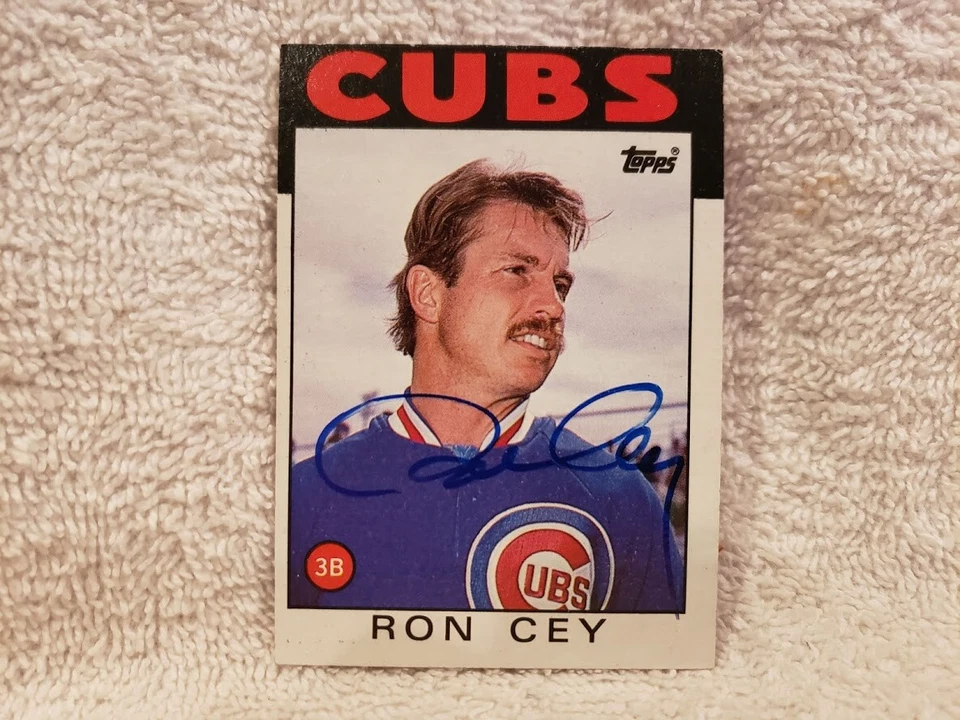 BEAUTIFUL 1986 Topps #669 Ron Cey AUTOGRAPHED Card, Chicago Cubs, NICE!! - Image 1 of 1