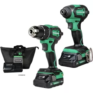 Metabo HPT KC18DEXQBM 18V MultiVolt Drill Driver & Impact Driver CK (2 Ah) New - Picture 1 of 1
