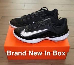 Size 9 Nike Alpha Huarache Elite 4 Low Triple Black White DJ6521-001 New In Box - Picture 1 of 5
