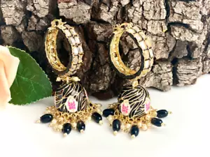 Touchstone Indian Bollywood Gorgeous Elaborate Earrings Designer Jewelry Set - Picture 1 of 2