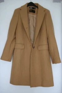 Zara size small manteco camel coat button up with pockets Premium Luxury classy - Picture 1 of 4