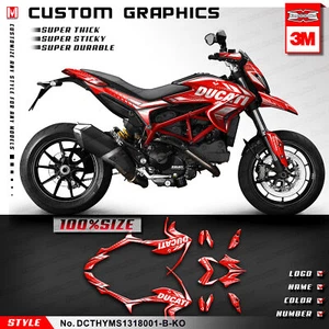 Motorcycle Graphics Decal Kit for Hypermotard Hyperstrada 821 939 2013-2018 Red - Picture 1 of 27