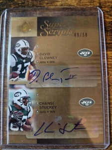 2009 SPx David Clowney Chansi Stuckey Super Scripts Duals Auto 49/50 #D-CS Jets - Picture 1 of 2