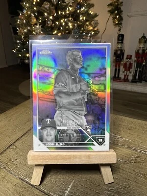 2023 Topps Chrome Update Josh Jung Negative Refractor RC Rookie Debut Rangers - Image 1 of 2
