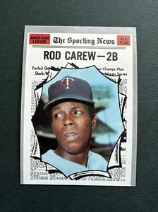 1970 Topps # 453 Rod Carew All Star en muy buena condición (arrugado) - Imagen 1 de 2