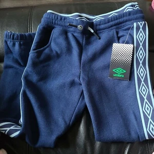 Umbro Girls XS 4/5 Blue/Airy Blue NEW Adjustable Waist Sweatpants FREE SHIPPING  - Picture 1 of 8