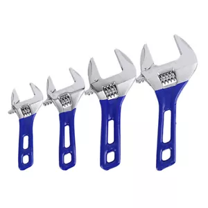 Adjustable Shifter Wrench Wide Jaws 4"/ 5"/ 6"/ 8" Stubby Shifting Spanner Tool - Picture 1 of 11
