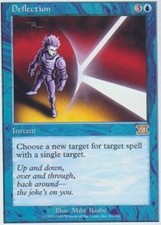MTG magic cards 1x x1 Light Play, English Deflection 6th Edition