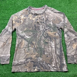 Real Tree Camo Shirt Girls Size M (8-10) Long Sleeve Cotton - Picture 1 of 10