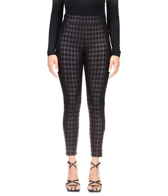 Sanctuary Runway Ponte Leggings with  Pockets Plaid Print Coated Plaid SM - Image 1 of 3