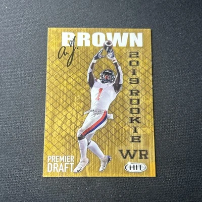 2019 Sage Hit Premier Draft AJ Brown Rookie #34 RC Eagles - Image 1 of 2