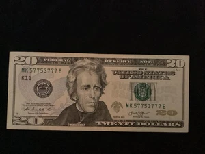 2013 $20 Fancy Serial#, Cir - Picture 1 of 2